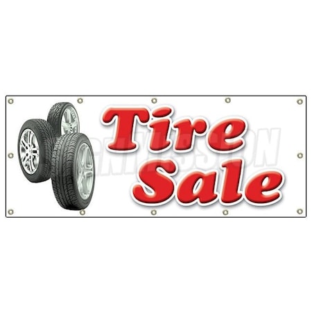 Signmission TIRE SALE BANNER SIGN shop used tires signs recap retread B-120 Tire Sale